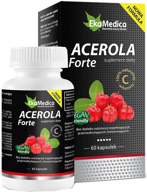 Ekamedica Acerola Forte 500mg 60 kapsułek (5906874160213) - obraz 1