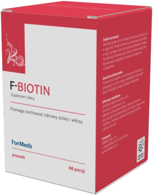 Харчова добавка Formeds F-біотин Біотин Вітамін B7 Волосся (5902768866469) - зображення 1