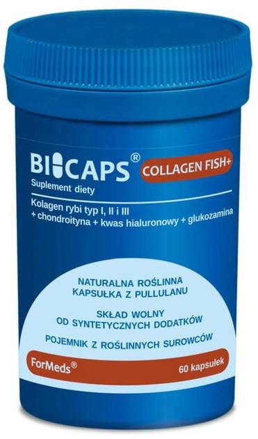 Харчова добавка Formeds Bicaps Collagen Fish+ 60 капсул для суглобів (5903148621234) - зображення 1