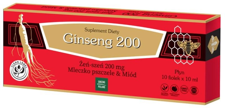 Харчова добавка Ginseng Польща Женьшень 200 Женьшень маточне молочко (6919773990057) - зображення 1