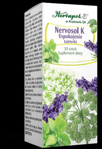 Харчова добавка Herbapol Nervosol K 30 таблеток (5903850014287) - зображення 1