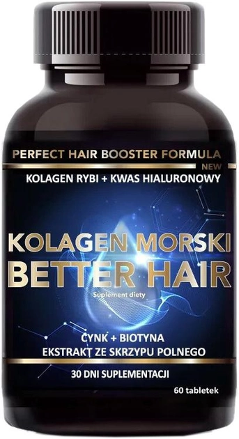 Харчова добавка Intenson Marine Collagen Better Hair 60 таблеток (5902150289807) - зображення 1