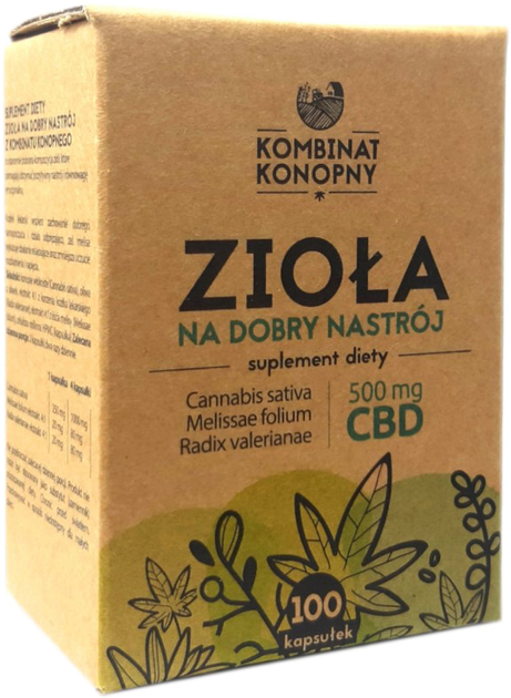 Харчова добавка Kombinat Konopny Конопляні трави для гарного настрою 100 капсул (5904139279175) - зображення 1