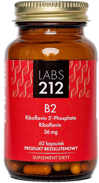 Харчова добавка LABS212 B2 R-5'-P+ Рибофлавін 60 капсул (5903943955176) - зображення 1