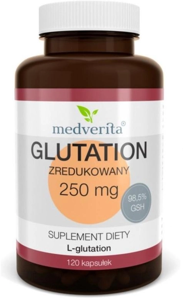 Харчова добавка Medverita Glutathione Reuked 250 мг 120 капсул (5900718340878) - зображення 1