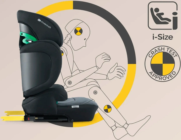 Fotelik samochodowy Kinderkraft Xpand 2 i-Size Graphite Black (KCXPAN02BLK0000) - obraz 12