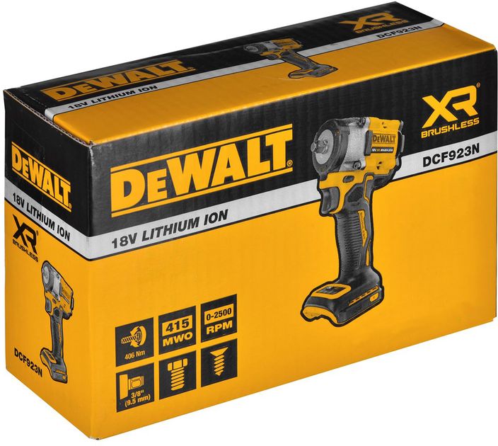 Гайковерт ударний DeWalt DCF923N без акумулятора та зарядного пристрою - зображення 10