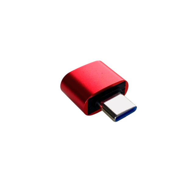Перехідник з Type-C на USB для зарядки і передачі даних короткий червоний - Фото 3 Перехідник з Type-C на USB для зарядки і передачі даних короткий червоний - зображення 3