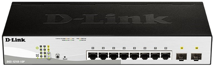 Komutator D-LINK-DGS-1210-10P 10-port (PoE) Gigabit Switch SFP (DGS-1210-10P/E) - obraz 1