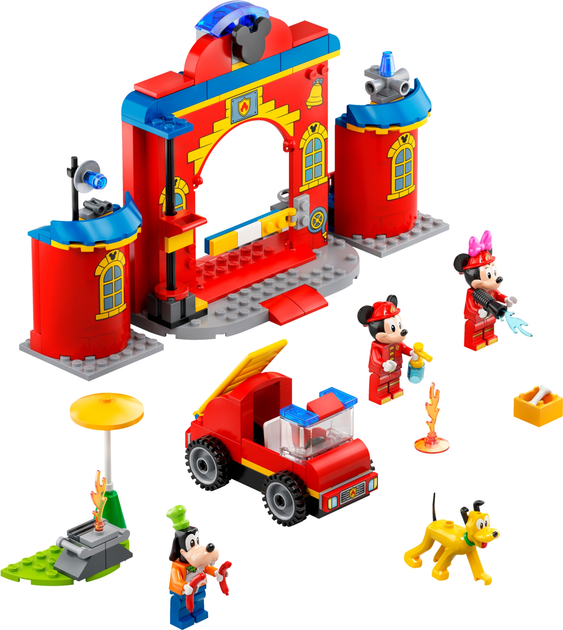 Zestaw klocków LEGO Mickey and Friends Remiza i wóz strażacki Myszki Miki i przyjaciół 144 elementy (10776) - obraz 2