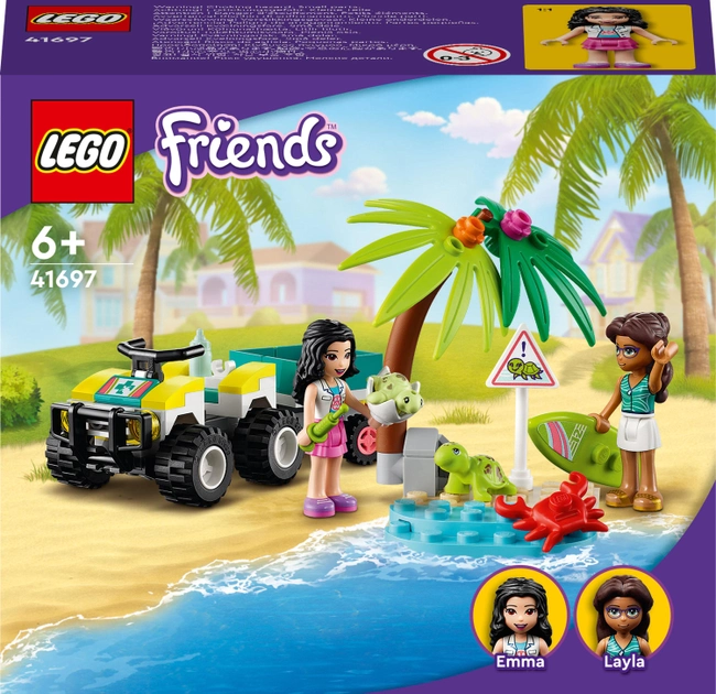 Zestaw klocków LEGO Friends Pojazd do ratowania żółwi 90 elementów (41697)  - obraz 1