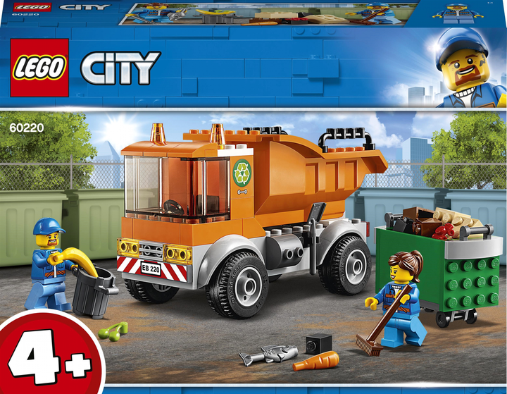 Zestaw klocków LEGO City Śmieciarka 90 elementów (60220) - obraz 1