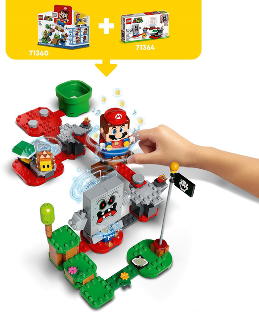 Конструктор LEGO Super Mario Неприємності у фортеці Вомпа додатковий набір 133 деталі (71364) - зображення 8