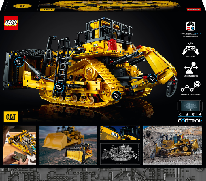 Rozetka.pl Zestaw klockow LEGO Technic Sterowany przez aplikacj buldo er Cat D11 3854 elementy 42131 kupuj z dostaw na terenie Polski