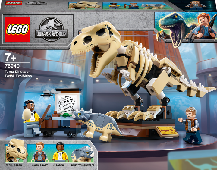 Конструктор LEGO Jurassic World Скелет тиранозавра на виставці 198 деталей (76940) - зображення 1