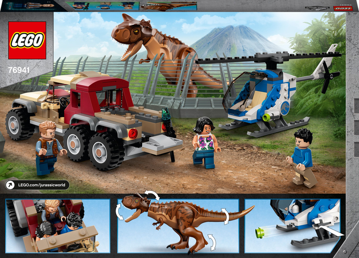 Конструктор LEGO Jurassic World Погоня за карнотавром 240 деталей (76941) - зображення 9