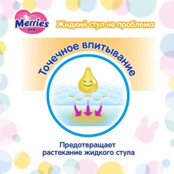 Підгузки Merries для дітей S 4-8 кг 24 шт (555016) - Фото 5 Підгузки Merries для дітей S 4-8 кг 24 шт (555016) - зображення 5
