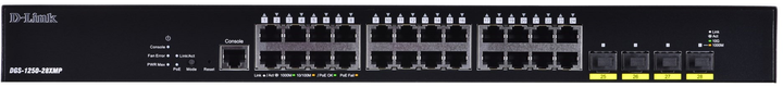 Комутатор D-link-DGS-1250-28XMP/E 28-port (PoE) Gigabit Smart Switch - зображення 2