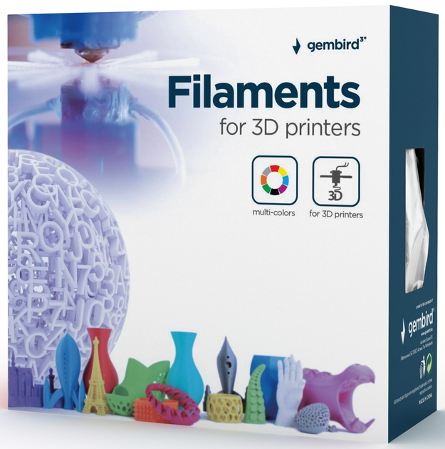 Gembird PLA Plus plastik do drukarki 3D 1.75 mm 1 kg Czarny (3DP-PLA+1.75-02-BK) - obraz 3