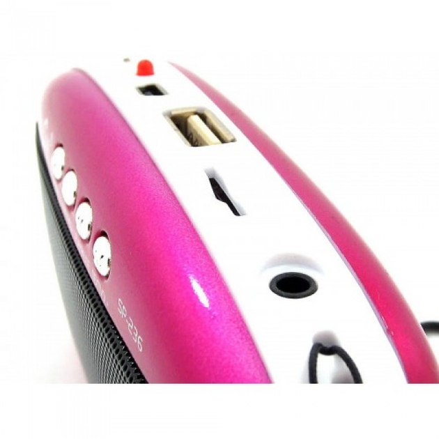 Радиоприемник портативный Red Sun SP-236 micro SD Розовый - изображение 2