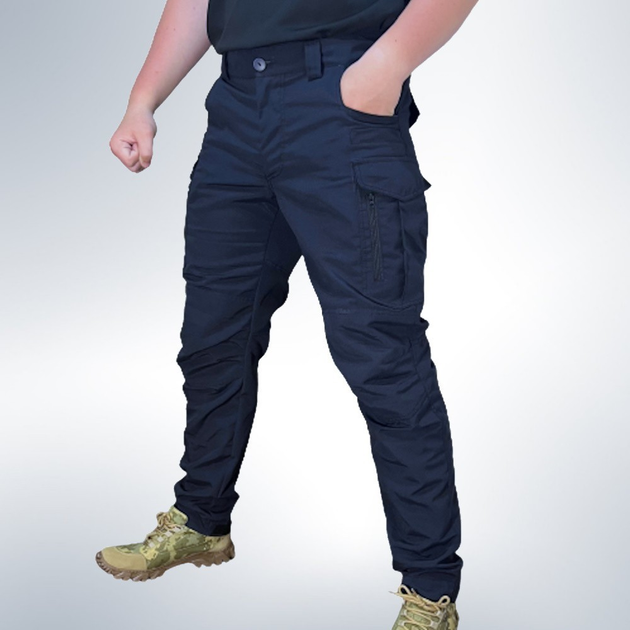 Чоловічі штани тактичні літні для ДСНС ріп стоп 50 Сині - зображення 2