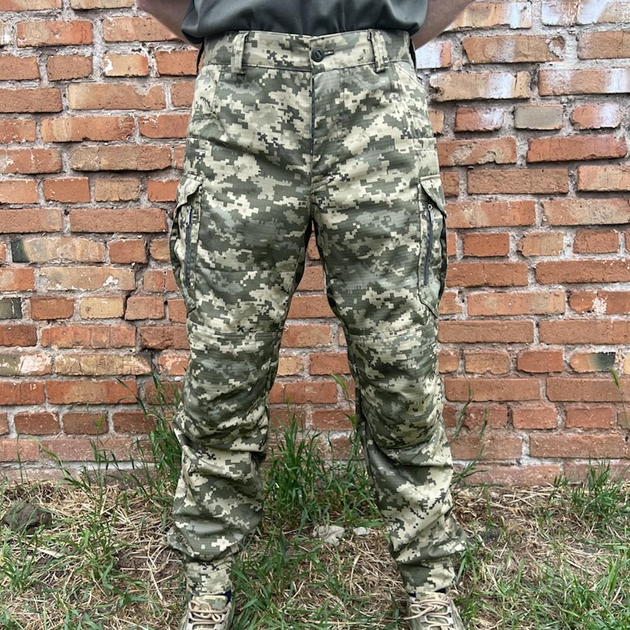 Чоловічі штани тактичні літні для військових ріп стоп 54 Піксель - зображення 2