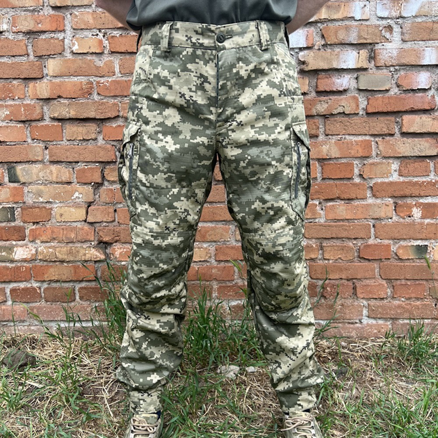 Чоловічі штани тактичні літні для військових ріп стоп 56 Піксель - зображення 2