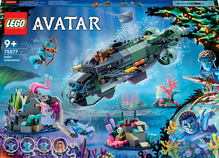 Zestaw klocków LEGO Avatar Łódź podwodna Mako 553 elementy (75577) - obraz 1