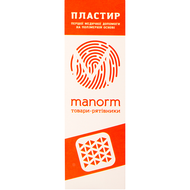 Пластир на полімерній основі Манорм (19х72мм, 10шт.) - изображение 1
