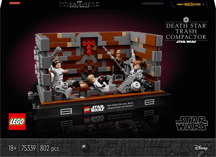 Zestaw klocków LEGO Star Wars Diorama: Zgniatarka odpadów na Gwieździe Śmierci 802 elementy (75339) - obraz 1