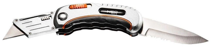 Ніж складань Neo Tools, 2 наконечники, 5 трапецієподібних лез у наборі, чохол - зображення 2