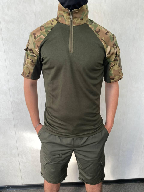 Тактический костюм летний для НГУ, ВСУ убакс с шортами мультикам-хаки XL - изображение 1