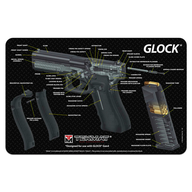 Килимок настільний Tekmat Glock Cut Away 28x43 см - зображення 1