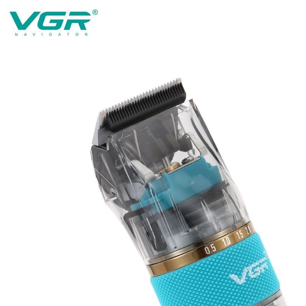 Профессиональная беспроводная машинка для стрижки VGR V-695 Salon series триммер для волос, бороды и усов - изображение 13