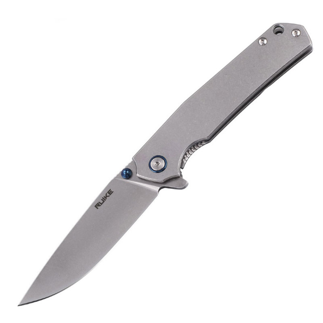 Нож складной Ruike P801-SF (длина: 200мм, лезвие: 86мм), серый - изображение 1