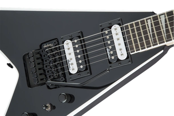Електрогітара JACKSON JS32 AH KING V BLACK WITH WHITE BEVELS (229201) - зображення 5