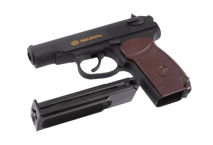Пістолет пневматичний SAS Makarov (Макарова) SE 4,5 мм BB (пластик) - зображення 3