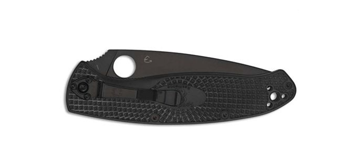 Ніж Spyderco Resilience Black Blade FRN, полусеррейтор - изображение 2