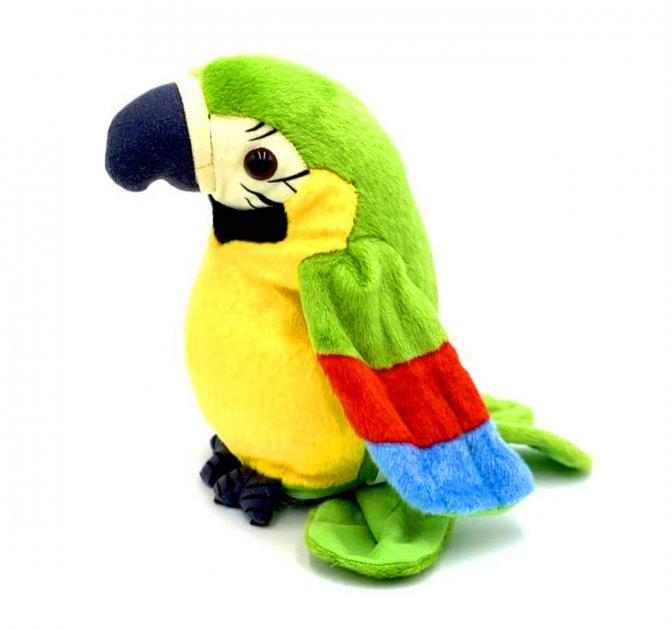 Интерактивная игрушка говорящий Попугай Parrot Talking Зеленый – фото ...