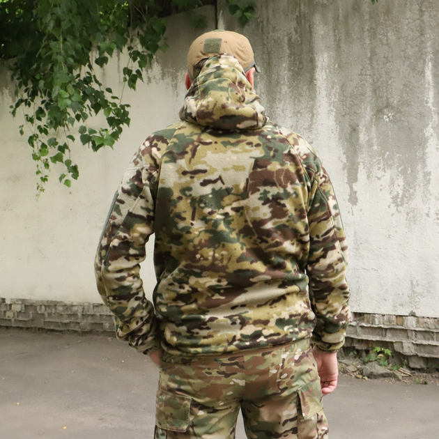 Флісова тактична кофта. Мультикам. Куртка флісова з капюшоном Шерман розмір 64 (926) - изображение 2