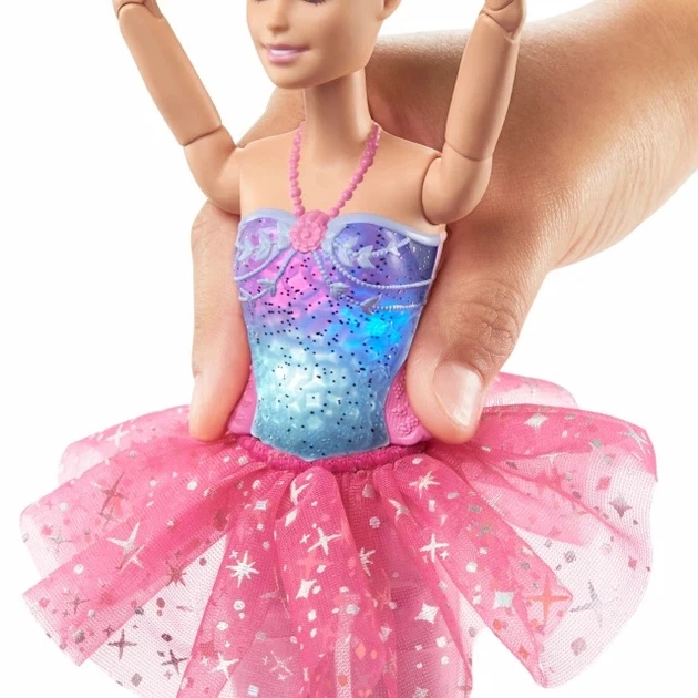 Lalka Blondynka Baletnica Barbie Magiczne światełka (194735112241) - obraz 6