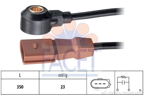 Датчик детонации Vw Bora 1.6 (98-05) (9.3118) Facet Facet (93118) - изображение 2