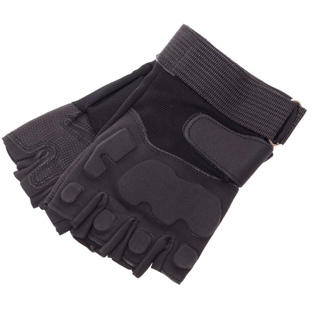 Тактичні рукавички з відкритими пальцями SP-Sport BC-8808 Чорний розмір: L - зображення 2
