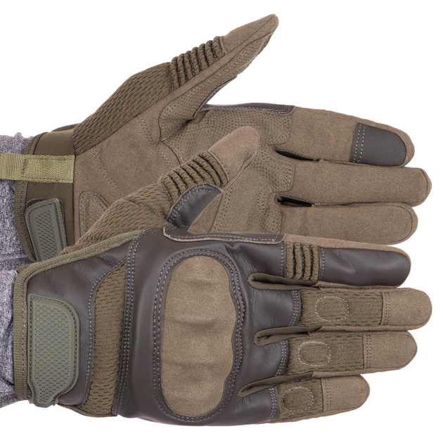 Тактичні рукавички із закритими пальцями Military Rangers BC-9877 Колір: Оливковий розмір: L - изображение 1