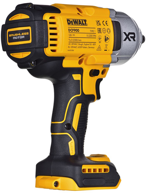 Гайковерт ударний DeWalt DCF900NT-XJ без акумулятора та зарядного пристрою - зображення 5
