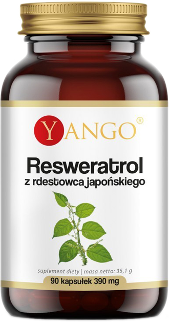 Харчова добавка Yango Resveratrol 90 капсул Антиоксидант (5905279845558) - зображення 1