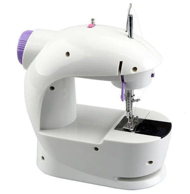 Мини швейная машинка 4 в 1 с педалью и адаптером Mini Sewing Machine ...