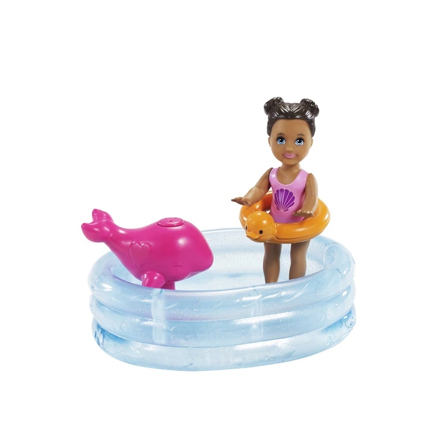 Ігровий набір з ляльками Barbie Няня Барбі Басейн GRP39 (887961909609) - зображення 2