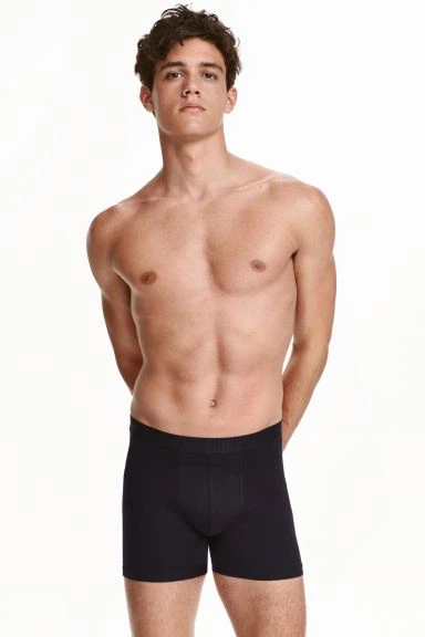Трусы-боксеры однотонные для мужчины H&M 0190252002 L Черный - изображение 3