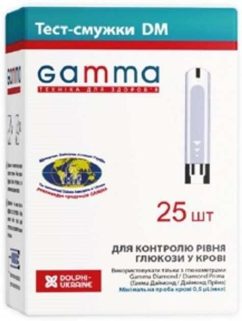 Тест-смужки GAMMA DM 25 штук - зображення 1